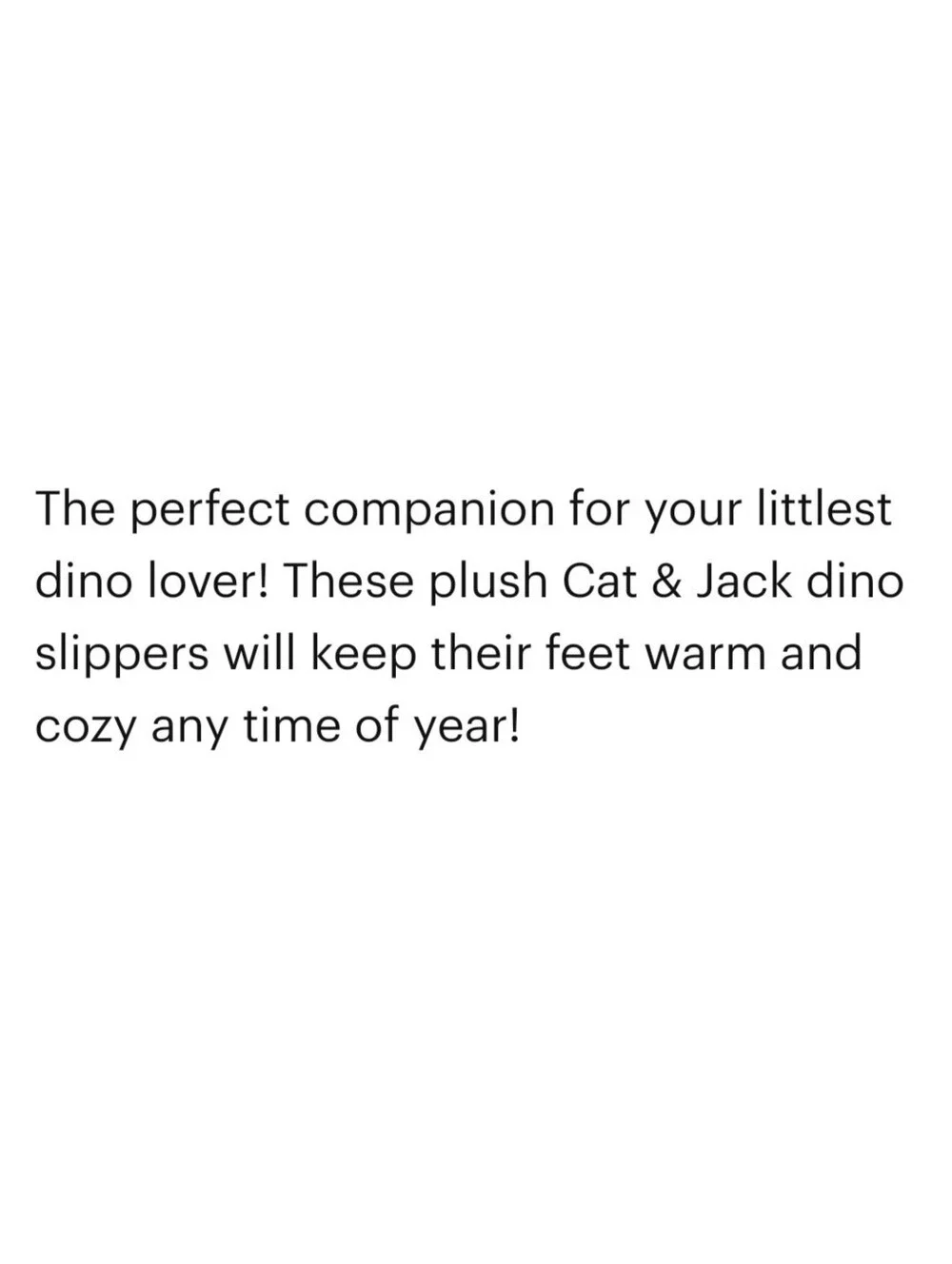 NEW Cat & Jack Dinosaur Ankle Bite Slippers